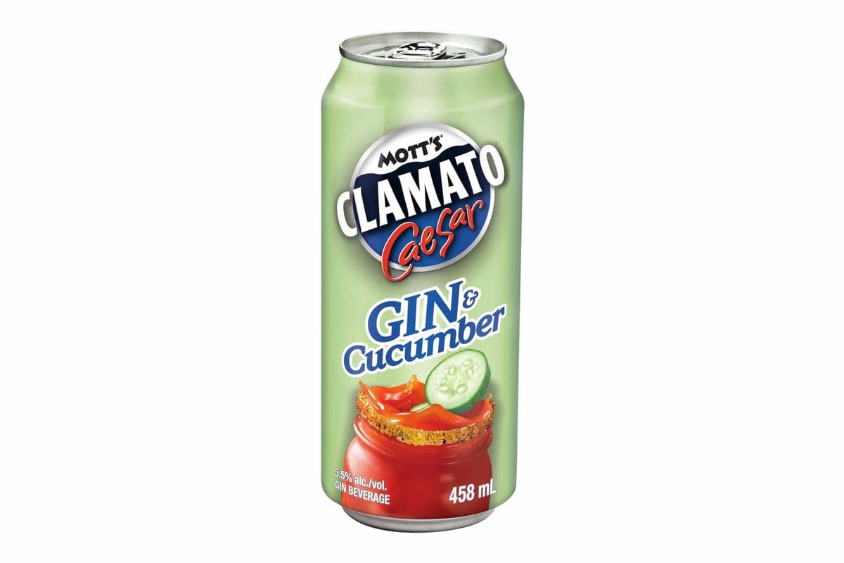 Motts Clamato Caesar Cucumber Gin 458ml Can (1 x 458ml)