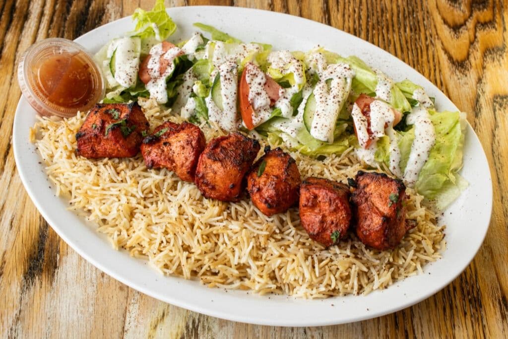 Tandoori Chicken Breast Kabob Plate