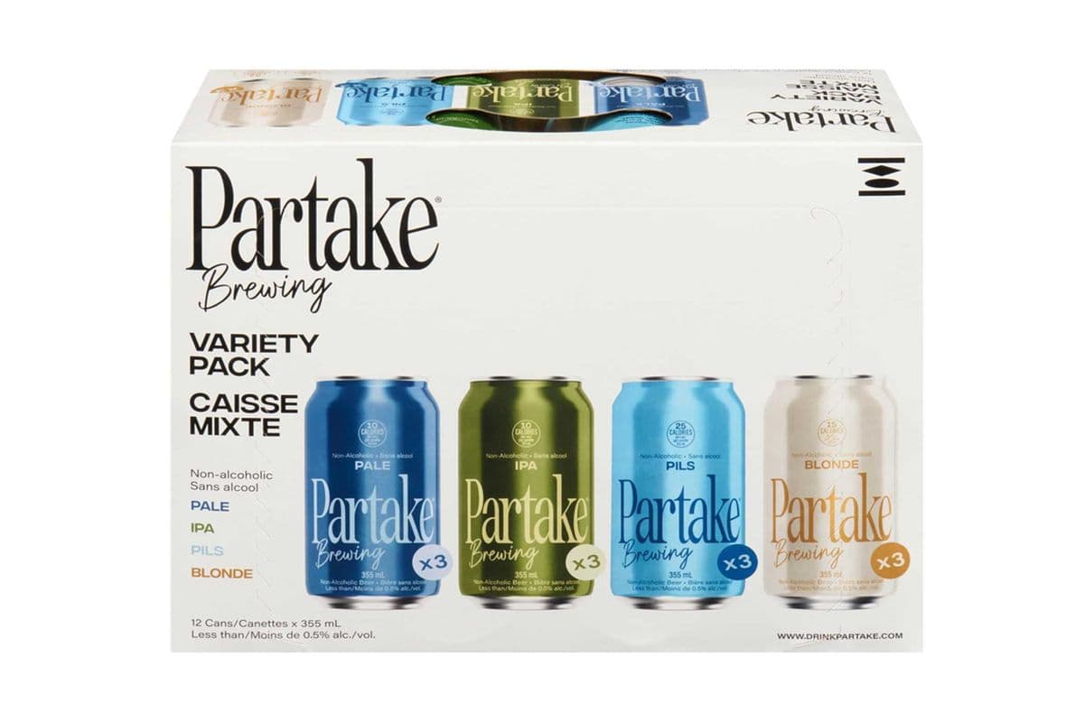 PARTAKE NON ALCOHOLIC VARIETY PACK 12 CANS (12 x 355 ML)