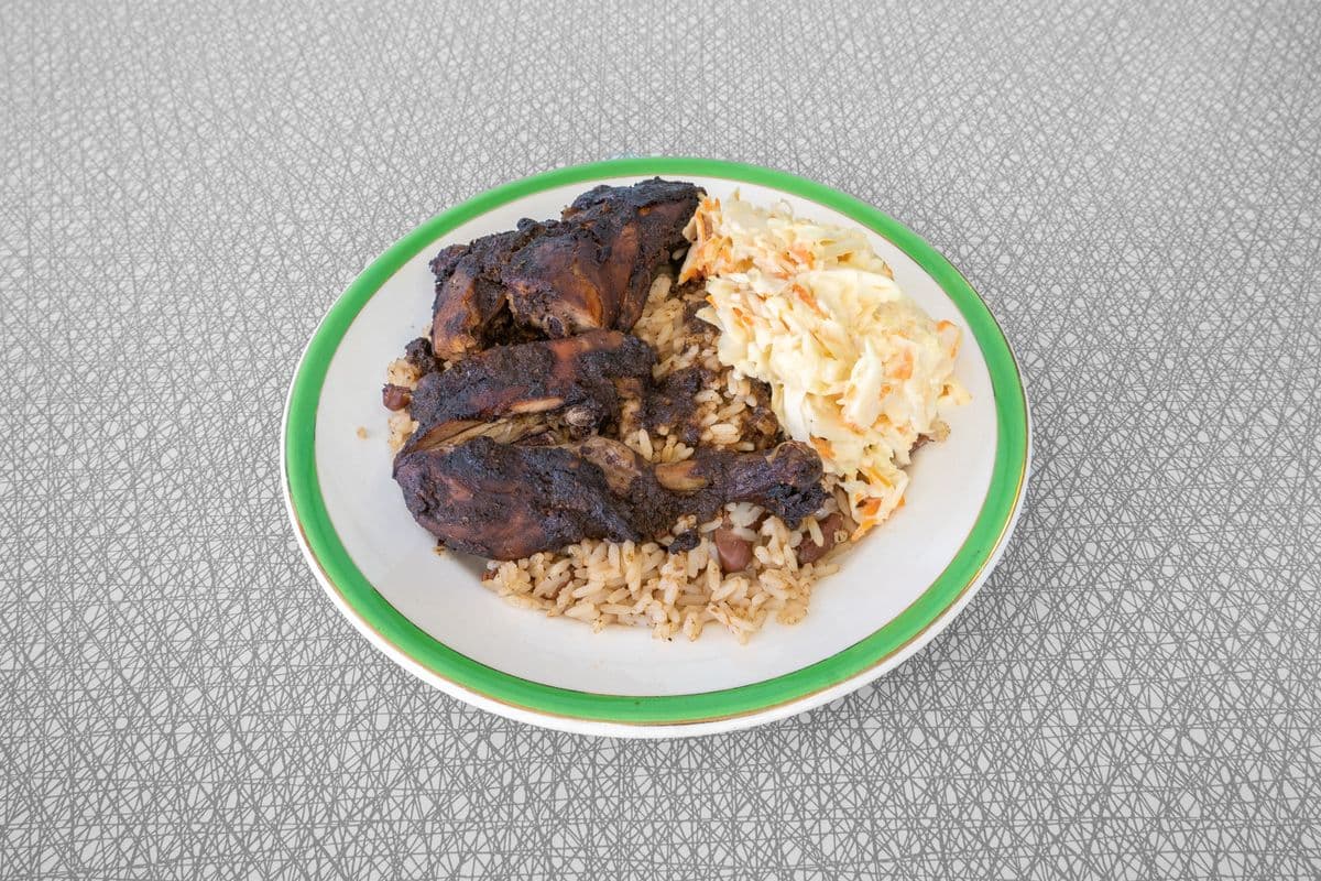Jerk Chicken, Peas, & Rice