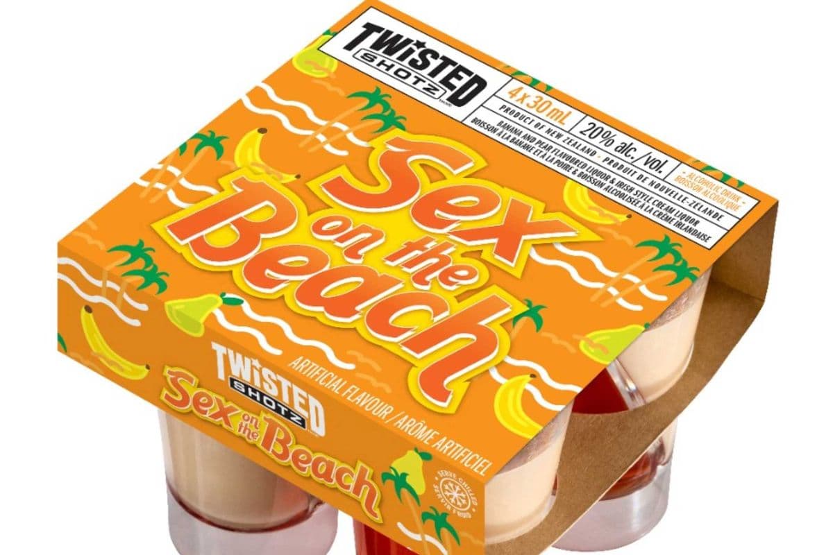 Twisted Shotz Sex on The Beach (4 x 30 ml Shots)