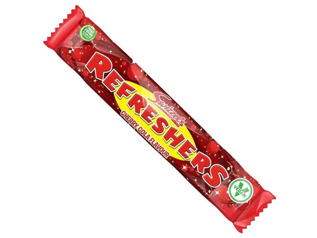 Swizzels Refreshers Chew Bar Cherry Cola Sherbert UK 18g Vegan Chewy Candy