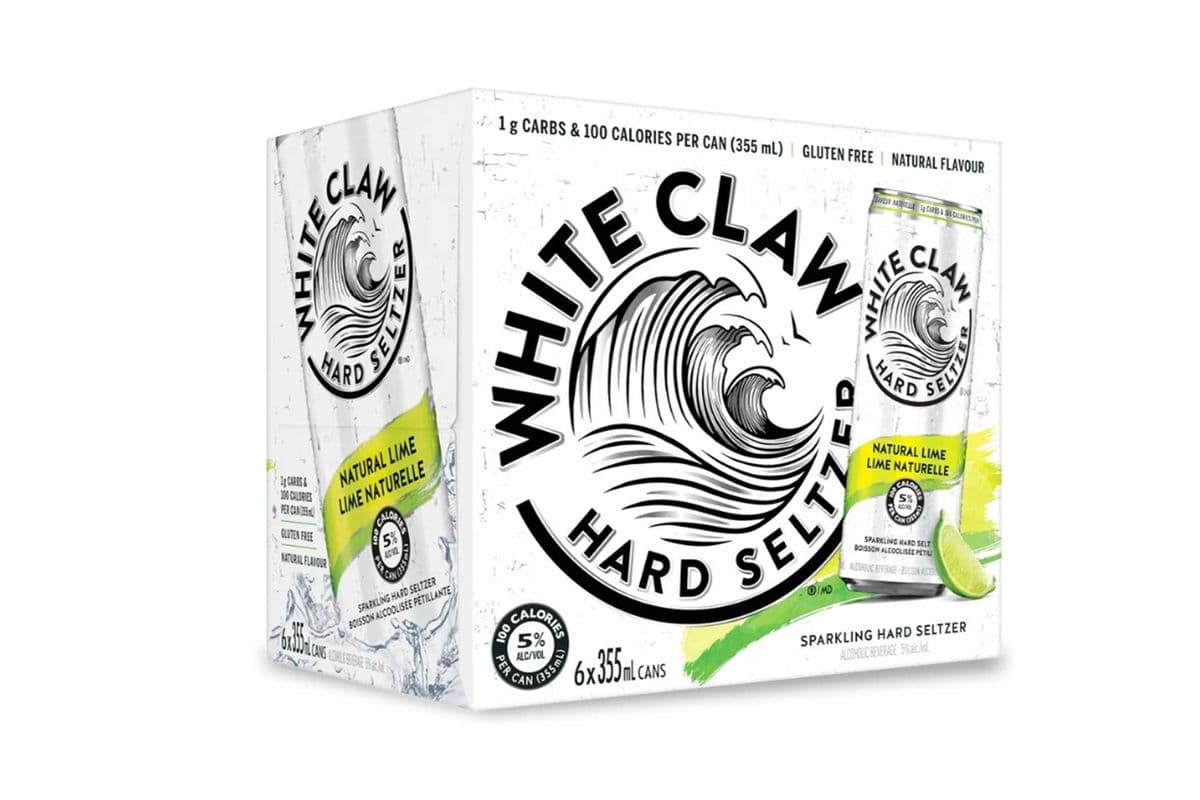 WHITE CLAW HARD SELTZER NATURAL LIME (6 x 355ML)