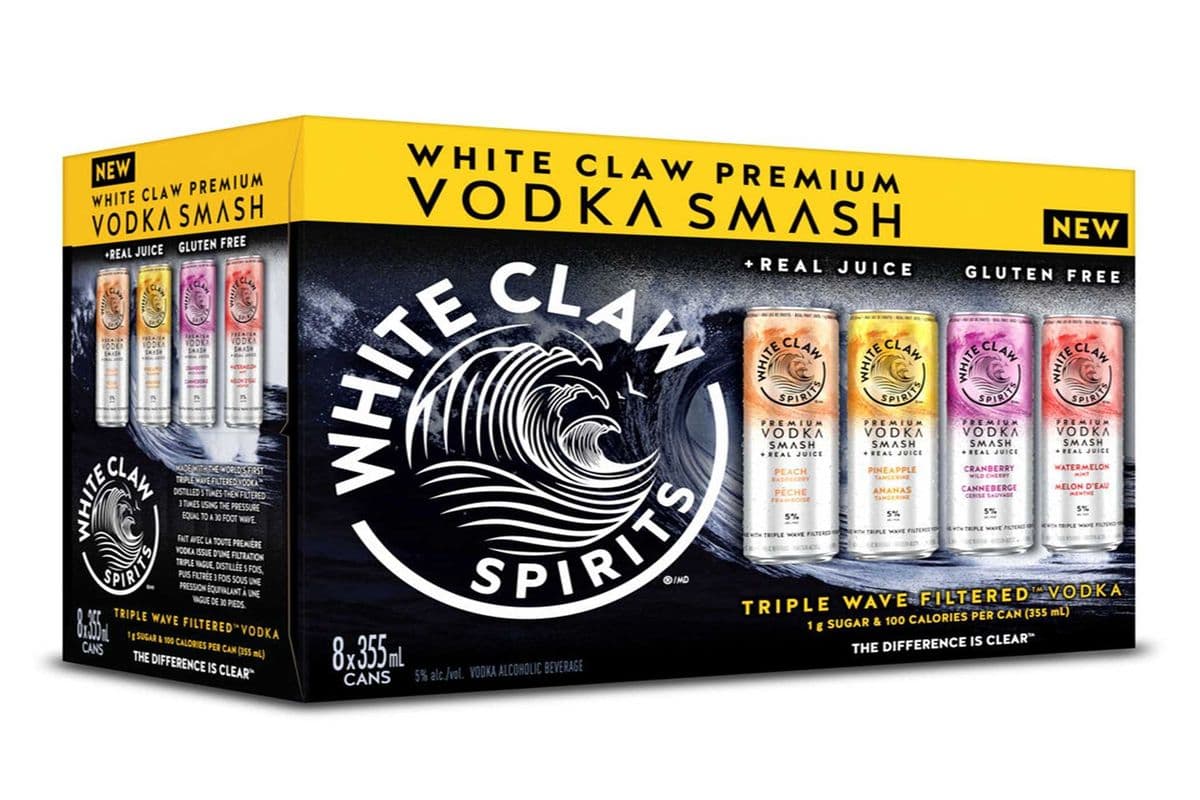 WHITE CLAW PREMIUM VODKA SMASH MIX PACK 8 CANS (NEW ITEM) (8 x 355 ML)