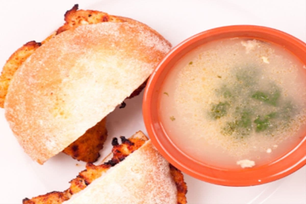 Chicken Meatball and Mozzarella Sandwich