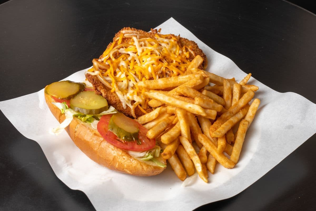 Pork Schnitzel Melt Sandwich