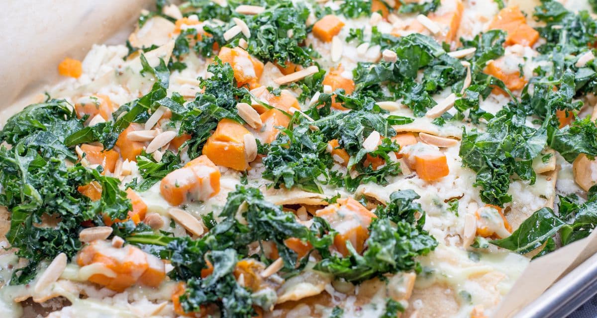 Yam & Wilted Kale Nacho