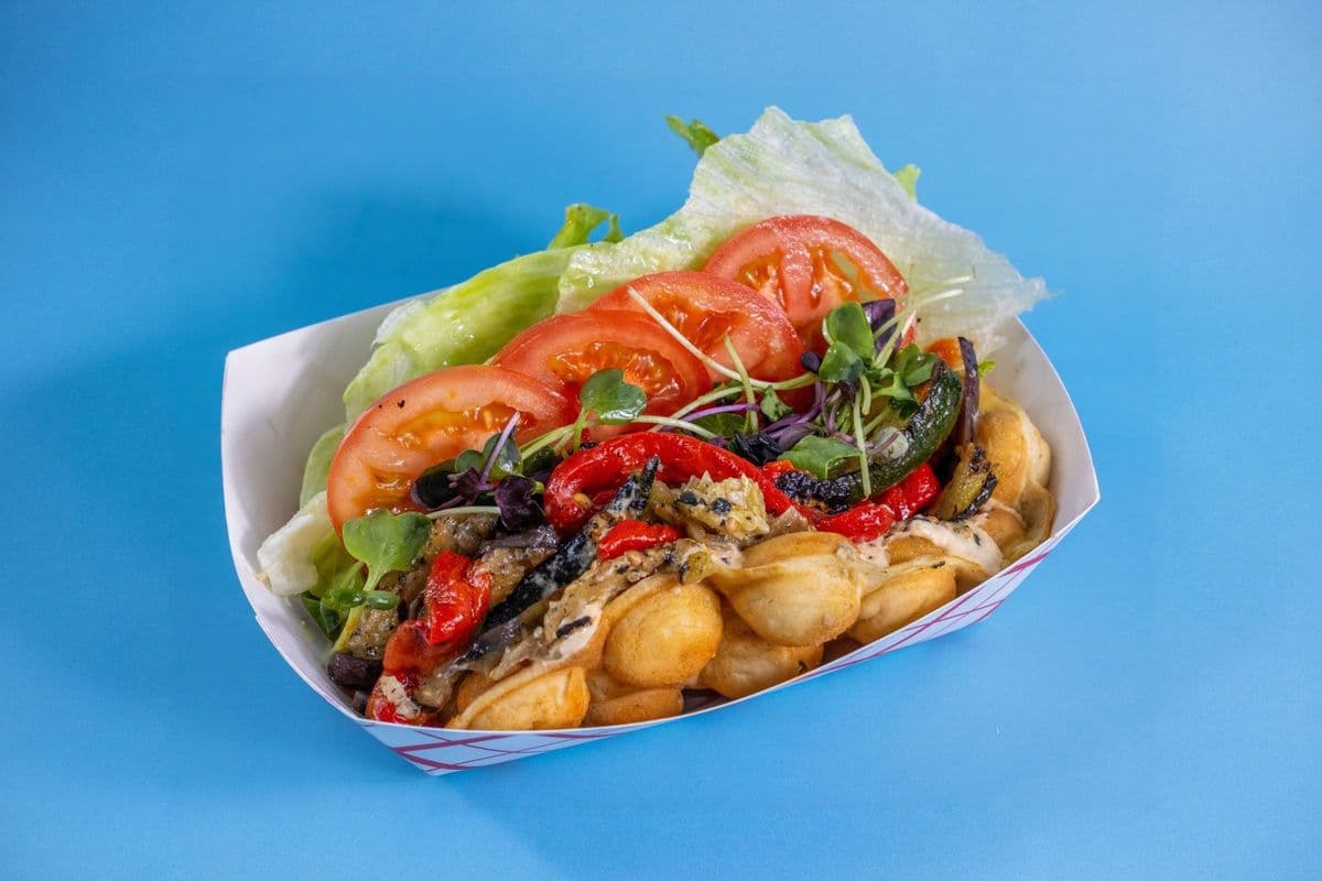 Grilled Vegetable Bubble Waffle