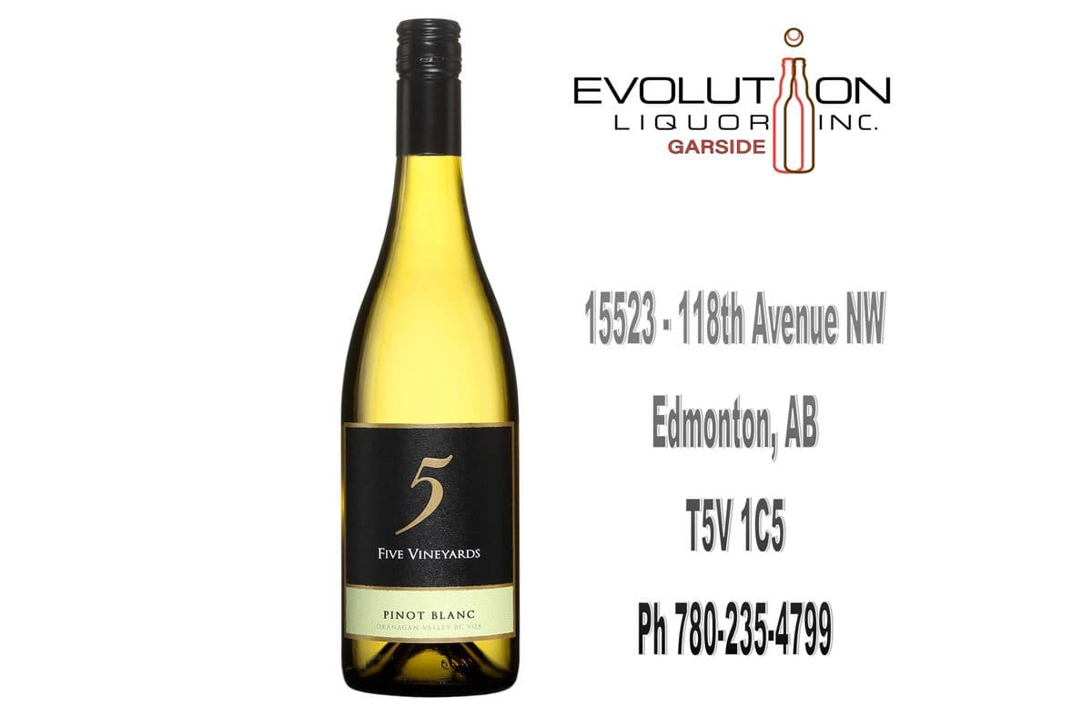 Five Vineyards by Mission Hill Pinot Blanc VQA 0750G (White) (1 x 750 ml Glass Bottle)