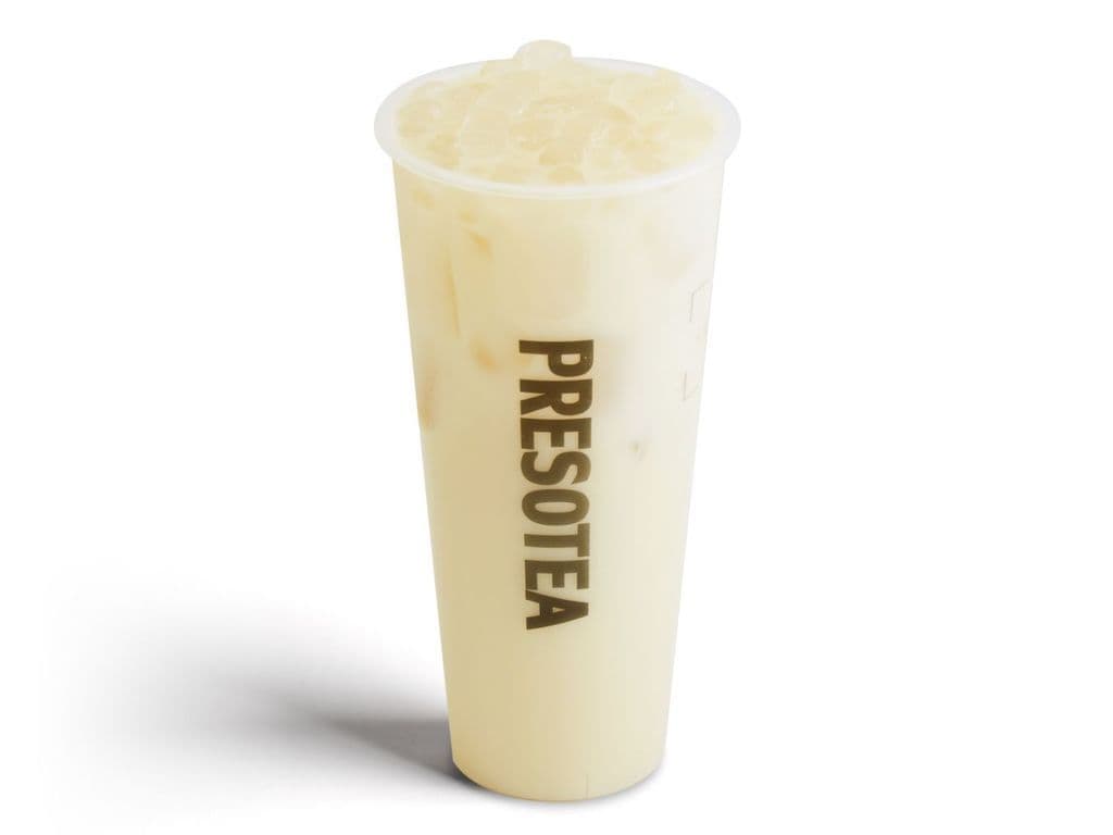 Thé au lait Quatre-Saisons avec perles de gelée de litchi / Four Season Milk Tea with Jelly Boba