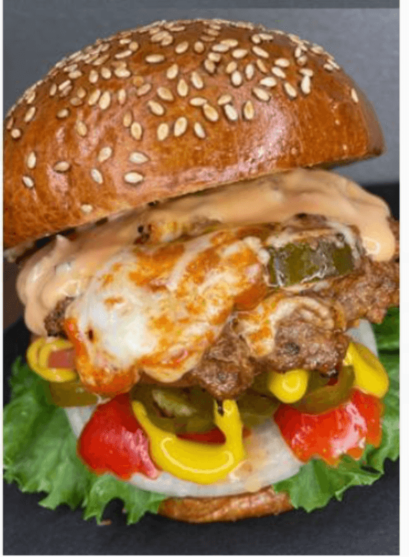 Juicy Lucy On Fire Burger