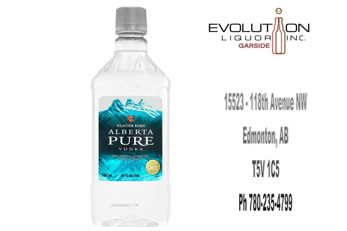 Alberta Pure Vodka 0750P (1 x 750ml Plastic Bottle)