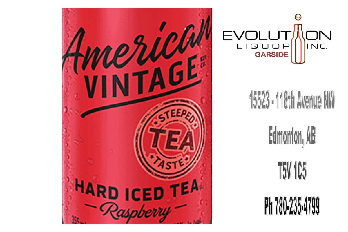 American Vintage Hard Iced Tea Raspberry C355-08 (8 x 355ml Can)