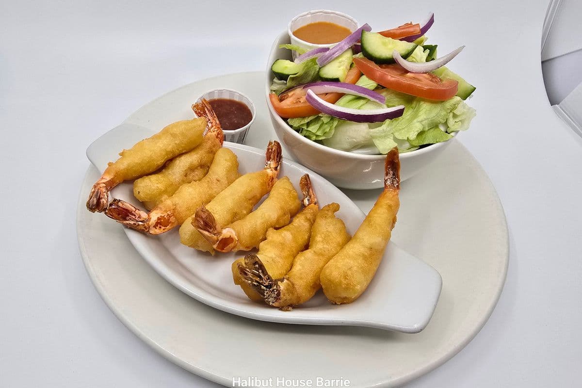 Battered Shrimp (8 pcs) and Garden Salad