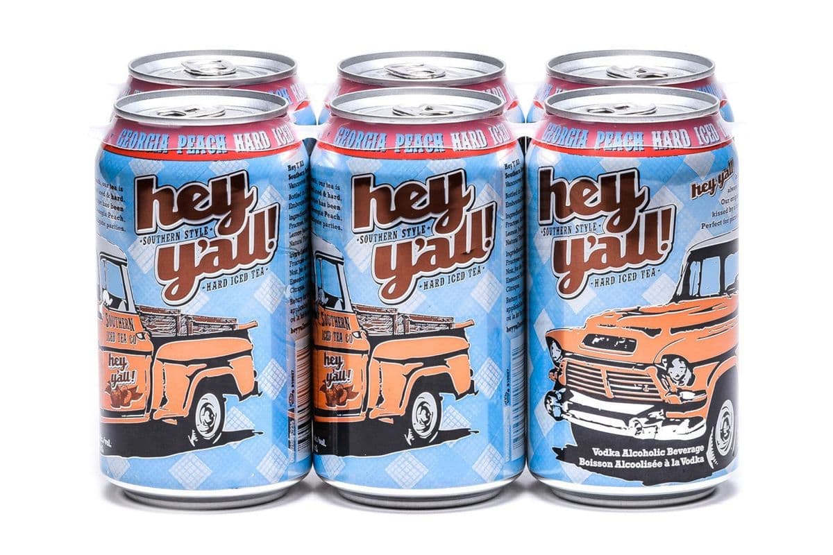Hey Y'All Peach Ice Tea (6 Cans)