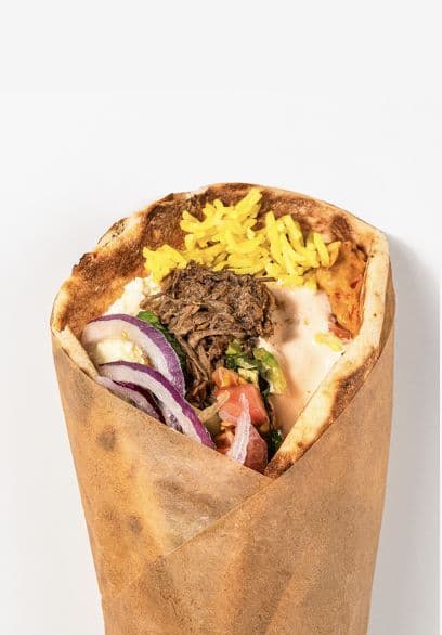Mediterranean Braised Beef Pita