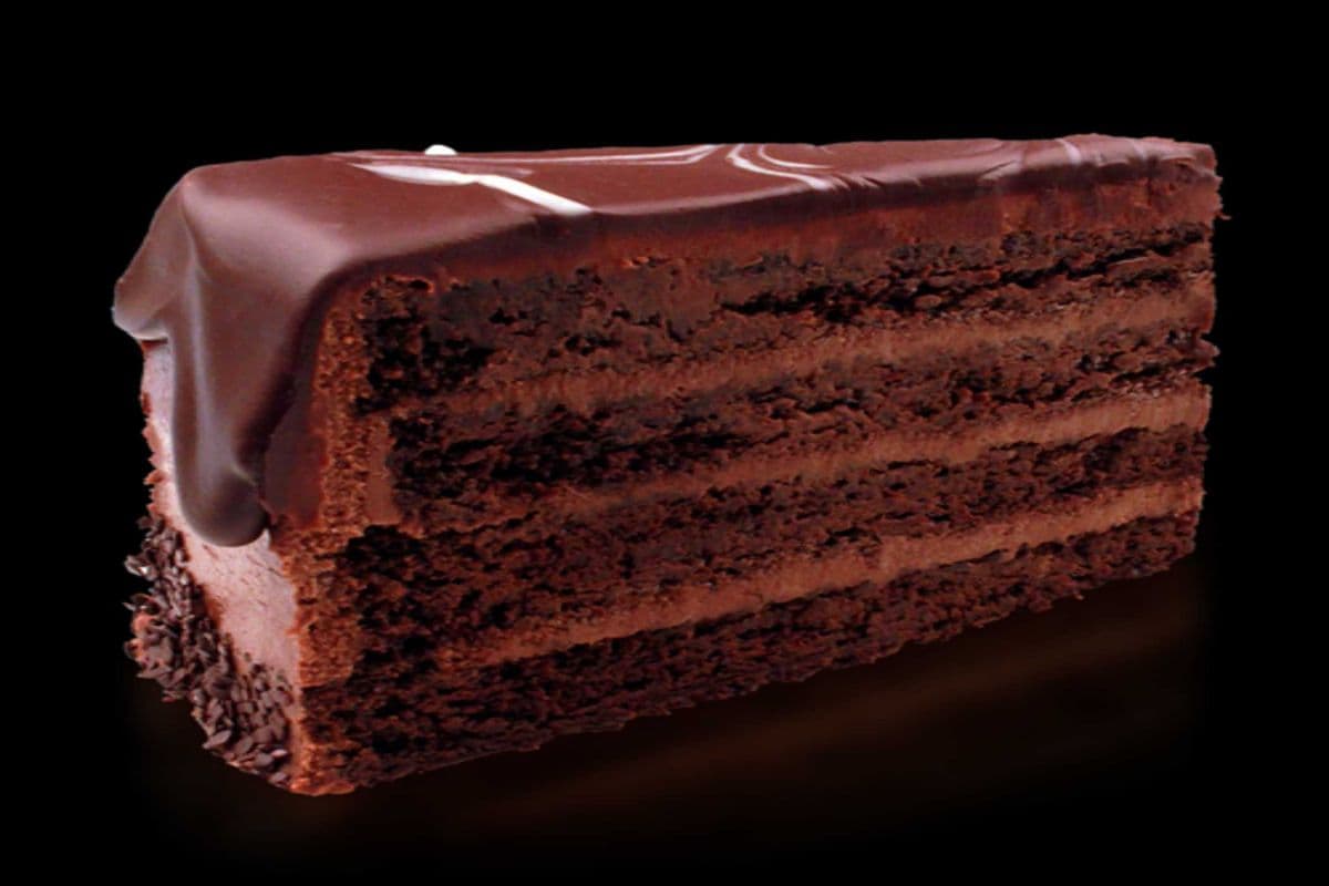 So good chocolate cake slice
