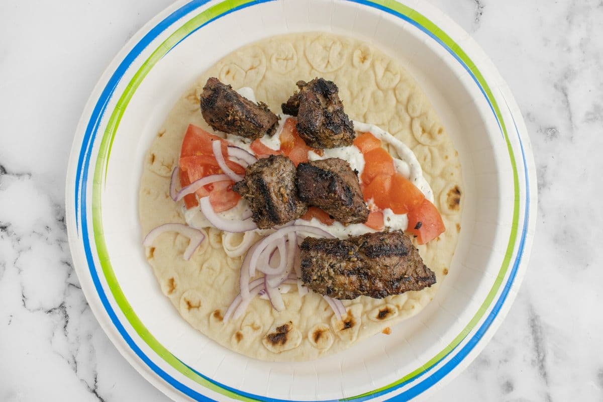 Lamb Souvlaki Wrap