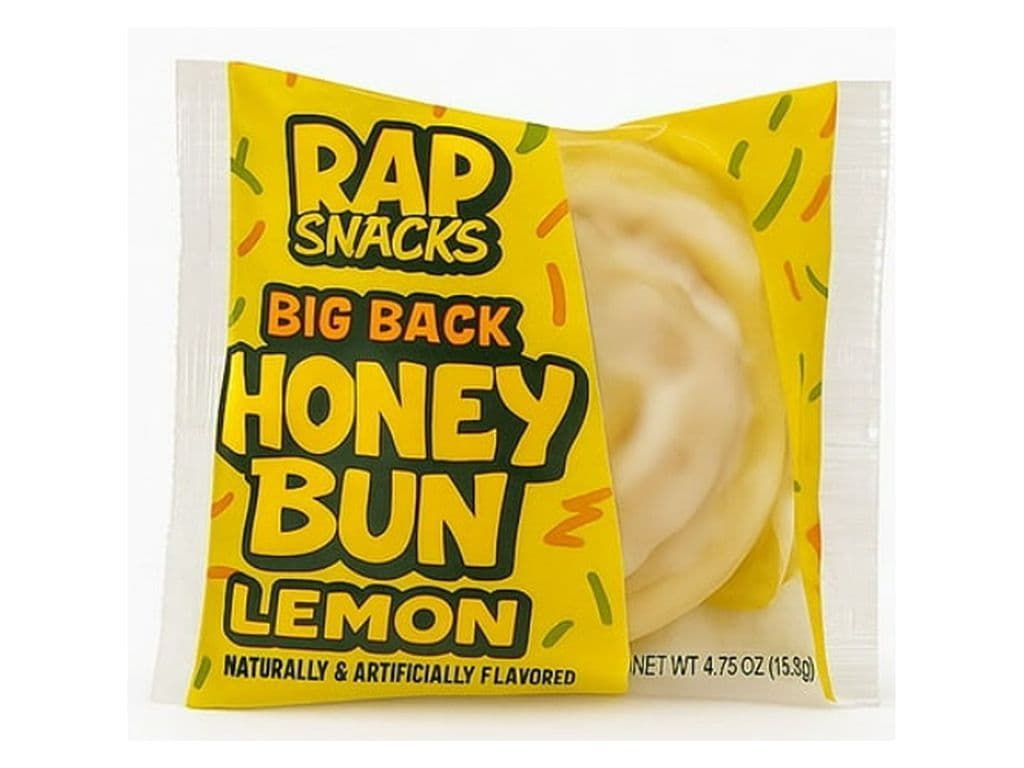 Rap Snacks Big Back Honey Bun Lemon Icing Pastry 113g