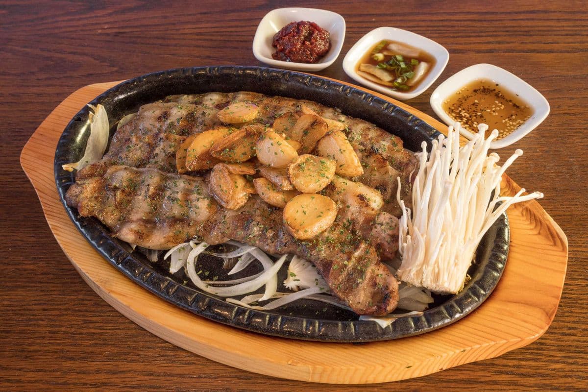 Tofu Soup and Pork Belly Combo