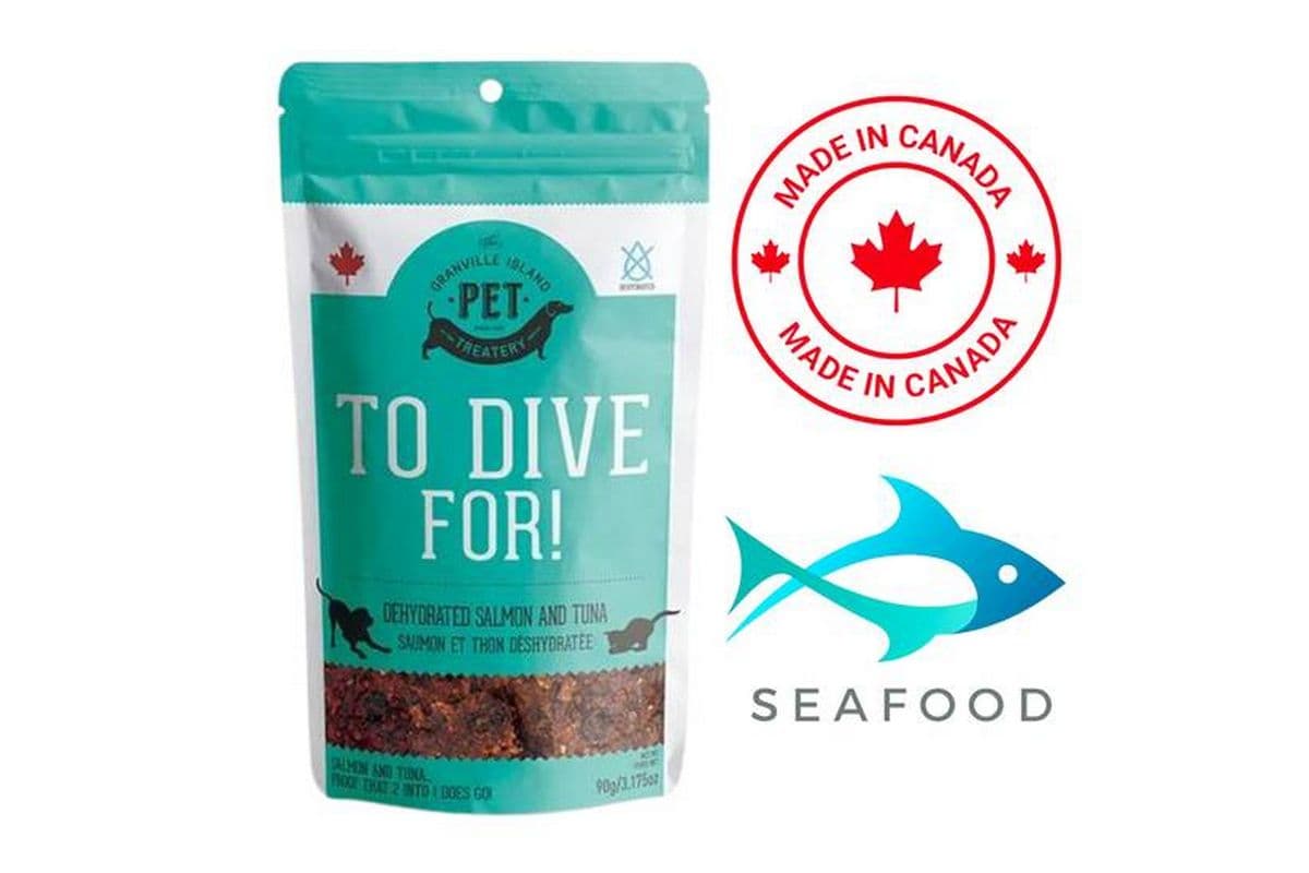 Granville Island Pet-Treatery - to Dive for Salmon and Tuna Dehydrated Dog Treats (90 g)