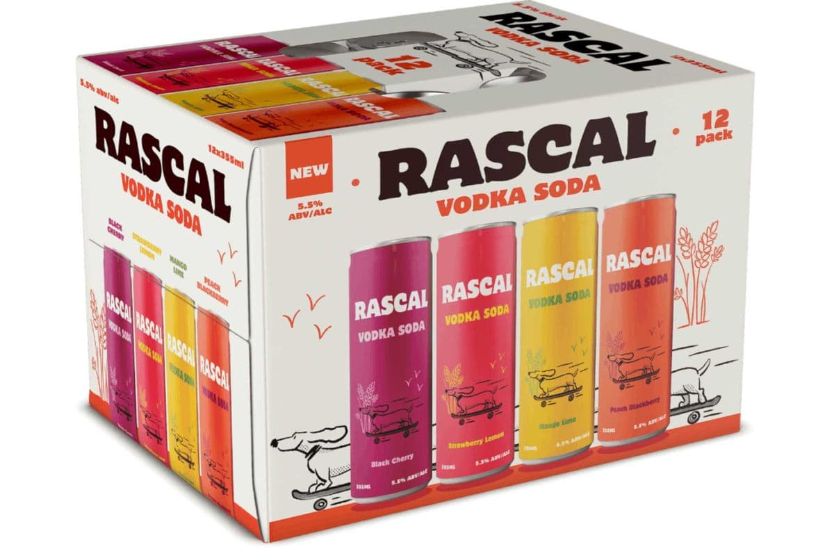Rascal Vodka Soda Mixer (12 x 355ml can)