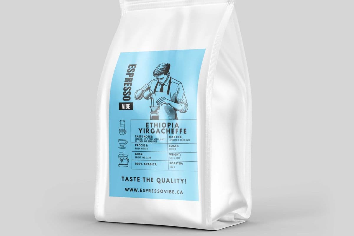 Ethiopia Yirgacheffe Coffee Beans - medium Roast | 100% Arabica, Freshly Roasted (2lb)