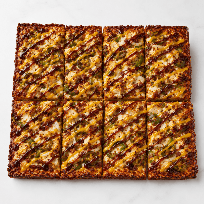 8 Square Tangy BBQ Chicken