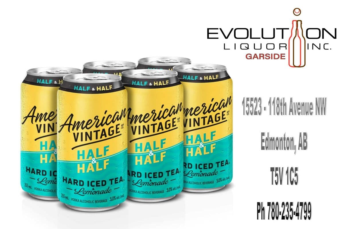 American Vintage Hard Iced Tea Half & Half Lemonade C355-06 (6 x 355ml Can)