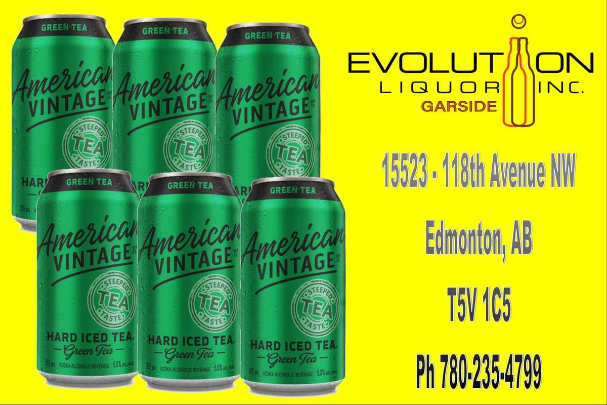 American Vintage Hard Iced Tea Green Tea C355-06 (6 x 355ml Can)
