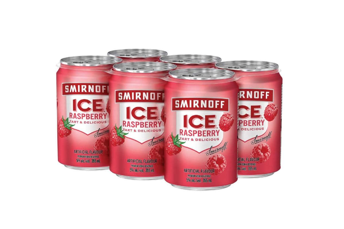 Smirnoff Ice Raspberry (6 x 355 ml Cans)