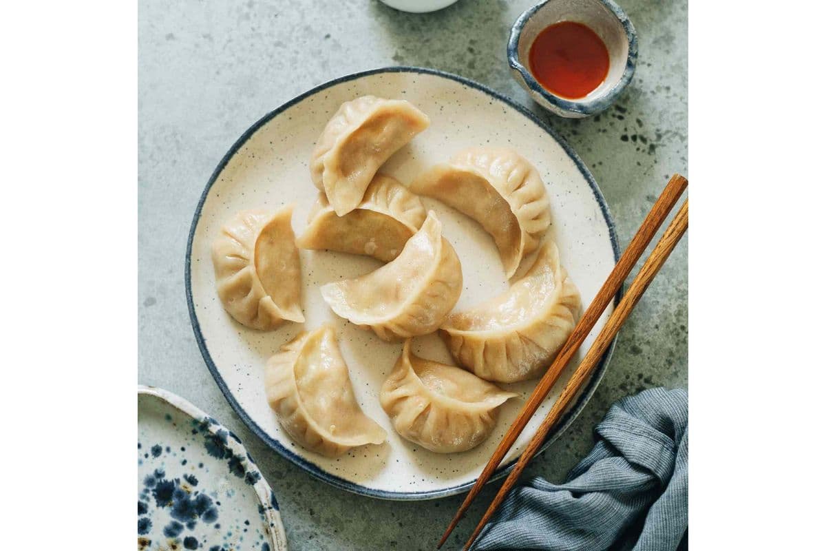 Pork and Chive Dumplings (6 pcs) 猪肉韭菜蒸饺