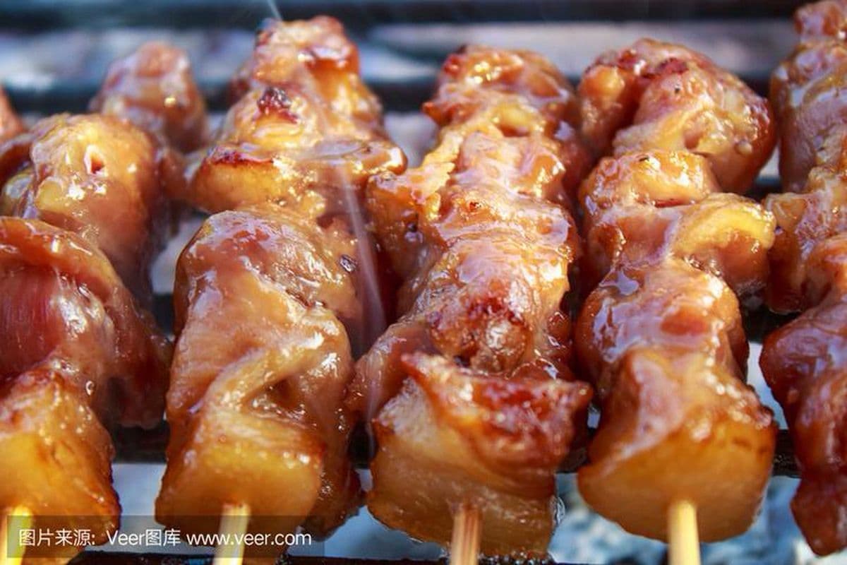 Thai style pork skewers 4pcs泰式烤五花 四串