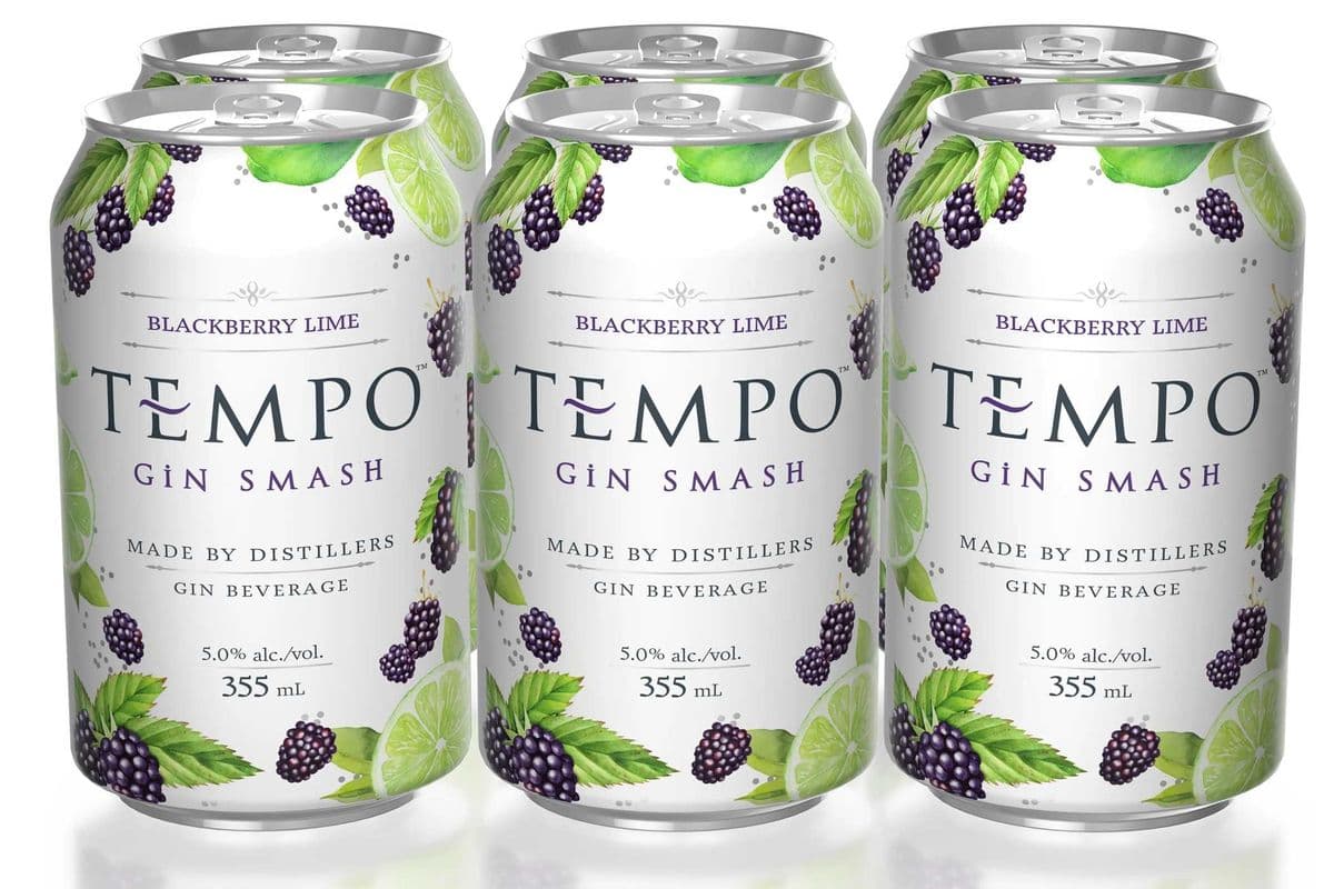 TEMPO GIN SMASH BLACKBERRY LIME 6 CANS (6 x 355ML)