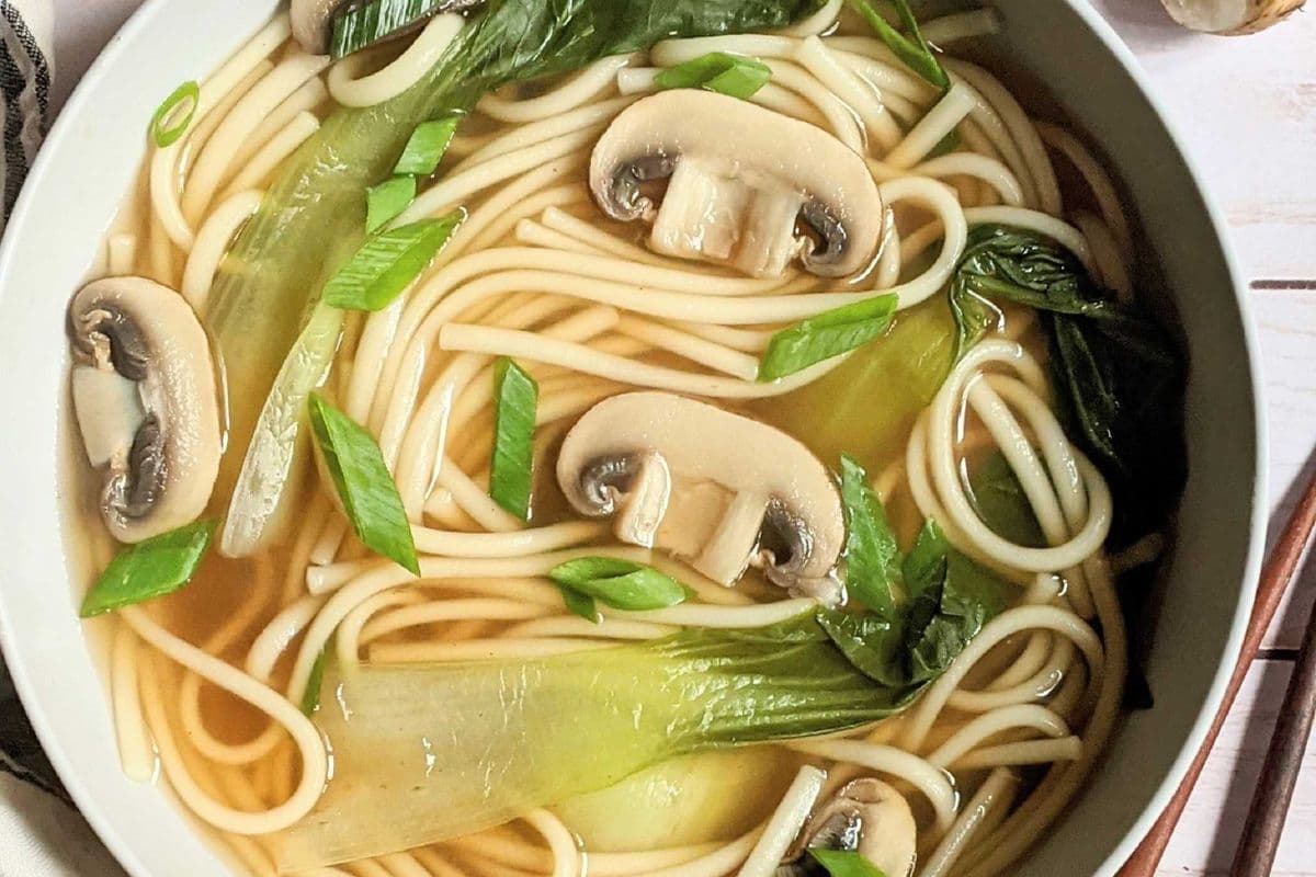 Vegetarian Udon Noodle Soup