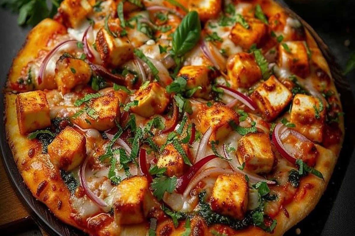 19. 14" Large Paneer Tikka Indian Pizza