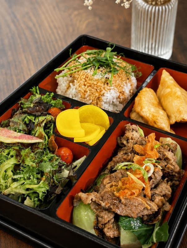 Korean Bulgogi Beef & Kimchi Bento
