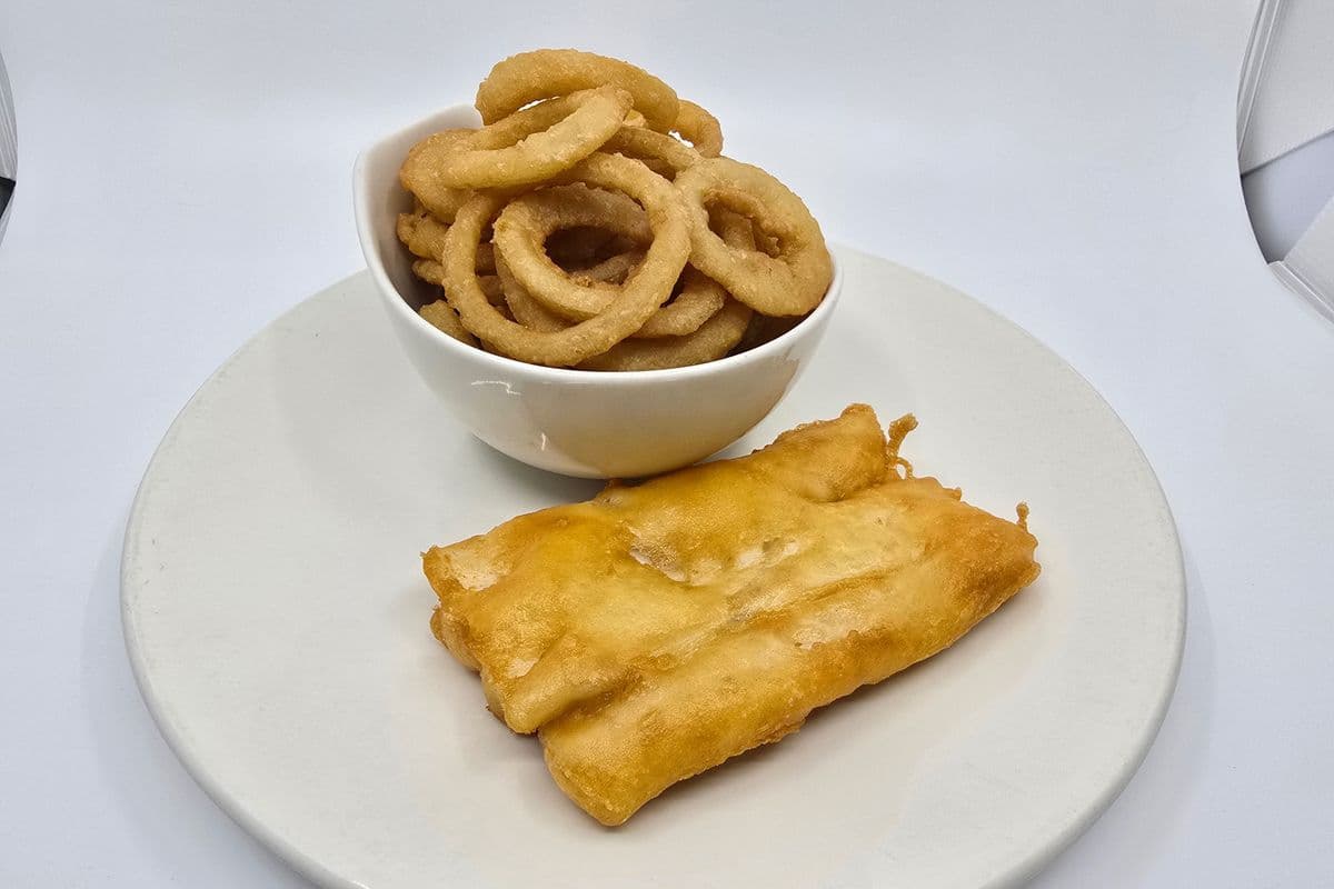 Cod with Onion Rings