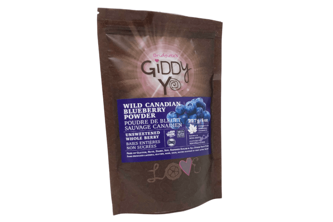 WILD CANADIAN BLUEBERRY POWDER, 8 OZ/ 227 G, ADDITIVE-FREE, GLUTEN FREE, GROWN IN NOVA SCOTIA (227 g)