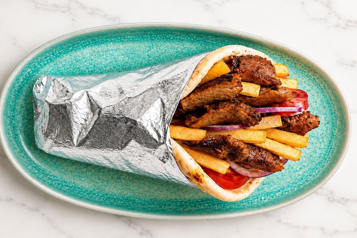 Greek Yeero on a Pita