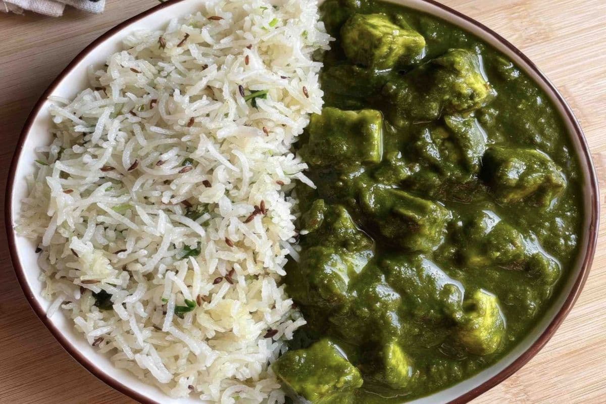 Palak Paneer & Jeera Rice