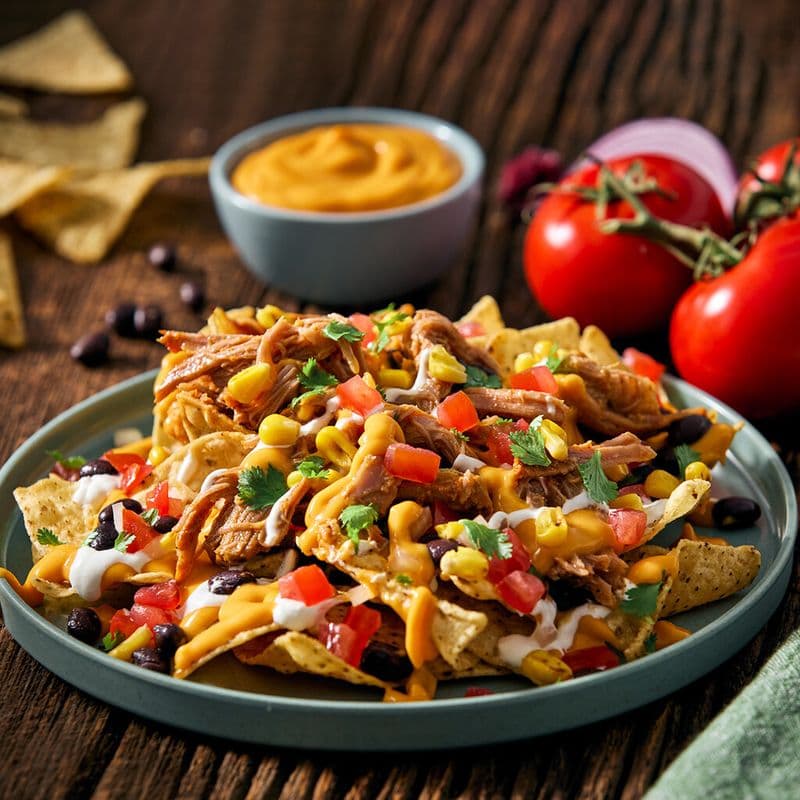 Loaded Nachos with Protein / Nachos tout garnis avec protéines