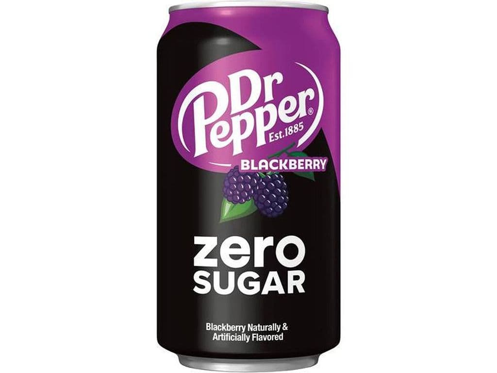 Dr Pepper Blackberry Zero Sugar Soda 355ml Spiced Fruity Drink
