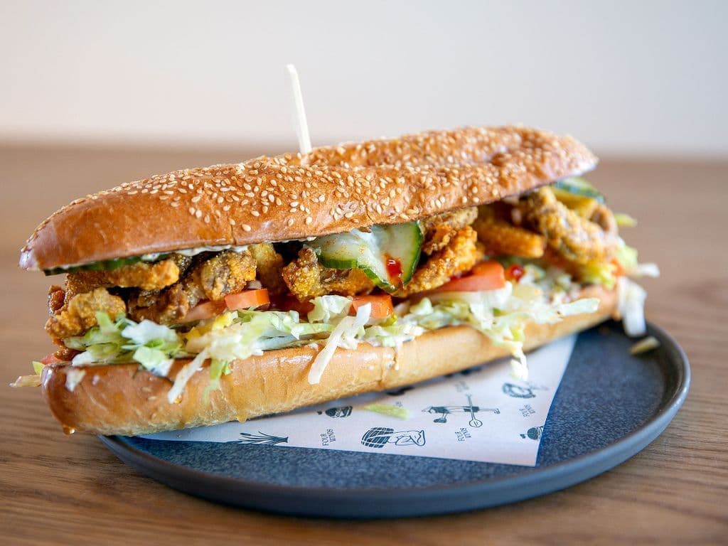 Oyster Mushroom Po Boy
