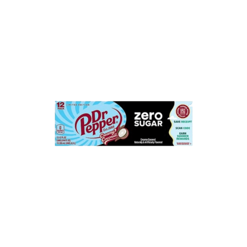 Dr Pepper Creamy Coconut Zero Sugar 12-Pack (355ml) - USA