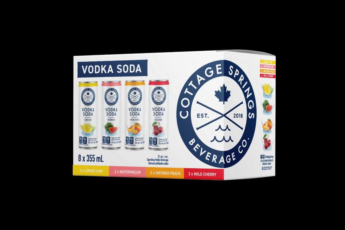 Cottage Spring Vodka Soda Mixed Pack (12 Cans) (12 x 355ML)