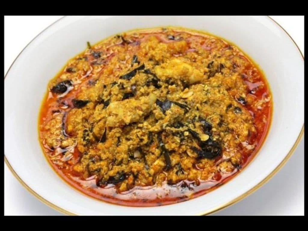 (NO MEAT) Egusi Stew Combo w/ Pounded Yam