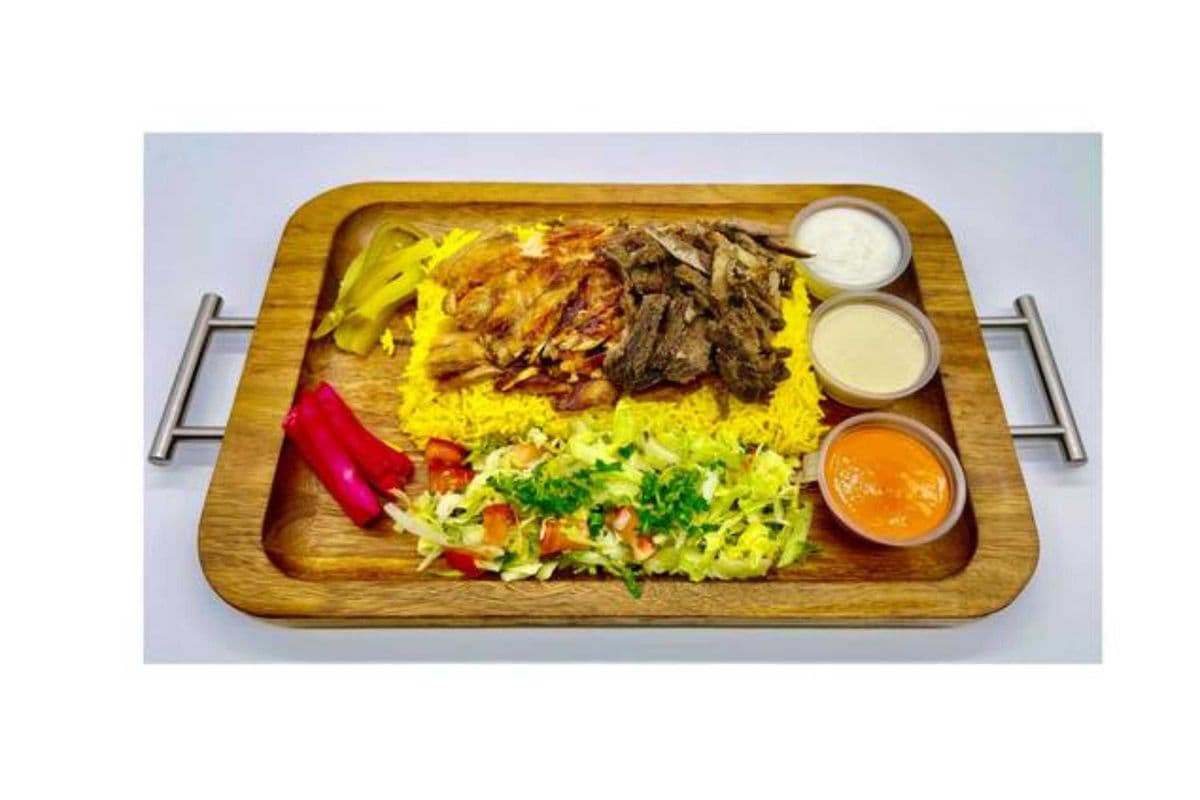 MIX BEEF CHICKEN DINNER PLATE