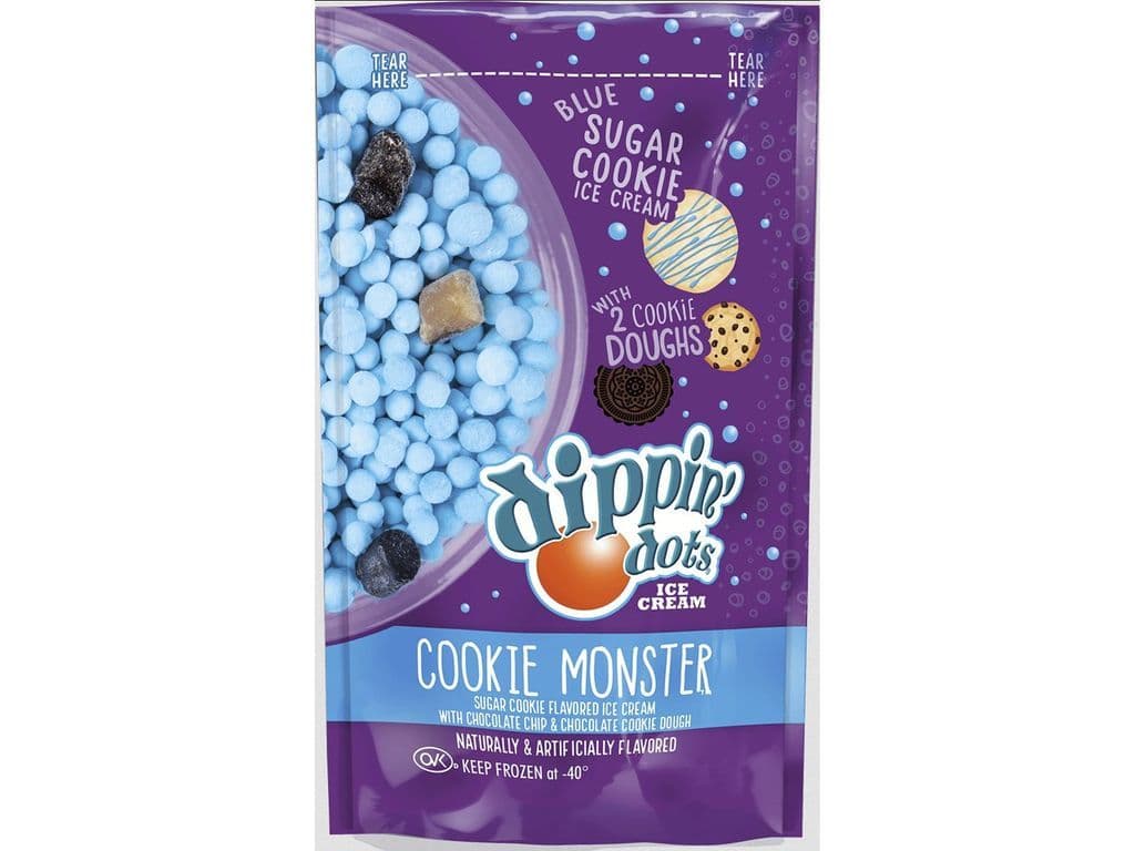 Dippin Dots Ice Cream Cookie Monster Sugar Cookie and Dough 72g Pouch
