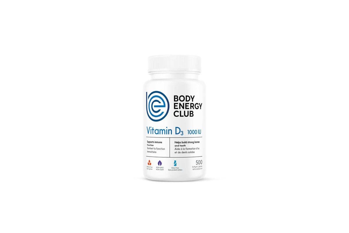Body Energy Club Vitamin D3 1000IU (500 softgels)